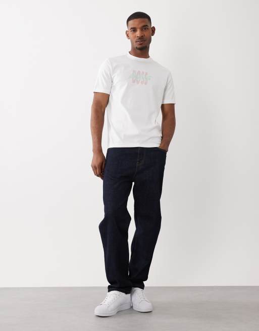 Hugo Boss - T-shirt a maniche corte bianca vestibilità classica con grafica, 2 di 5