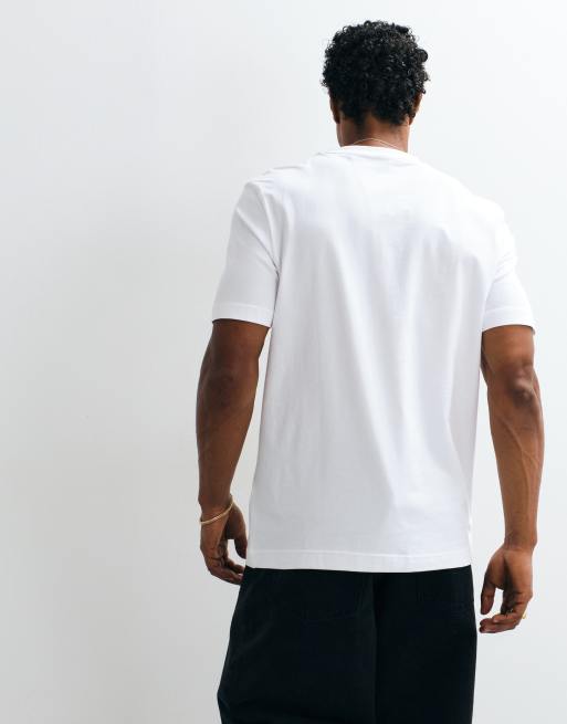 HUGO BOSS - T-shirt bianca vestibilità comoda con grafica piccola, 3 di 5