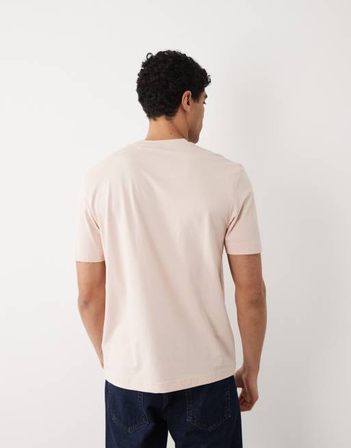 Hugo Boss - T-shirt en coton à logo contrastant - Rose, 5 de 5