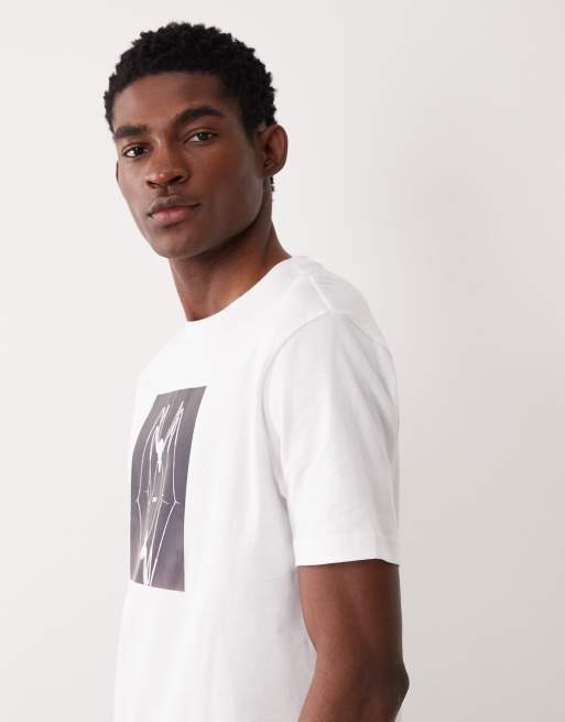 Hugo Boss - T-shirt vestibilità classica bianca con grafica, 4 di 5