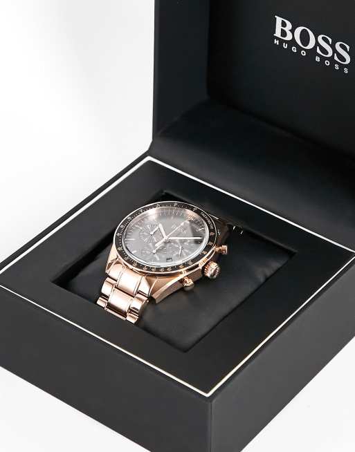 Hugo boss trophy outlet watch rose gold