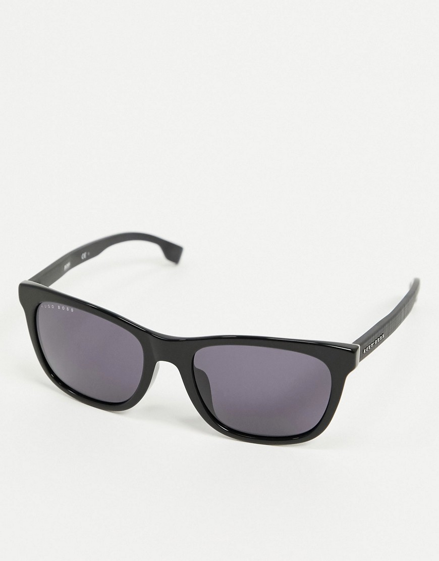 Hugo Boss - Vierkante zonnebril in zwart