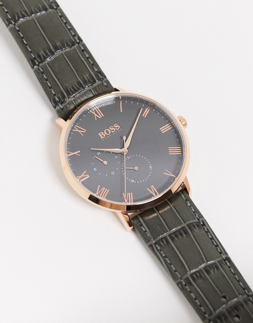 Hugo Boss - william - horloge met gouden detail-zwart
