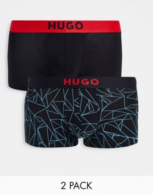 Hugo Brother 2 pack trunks in black