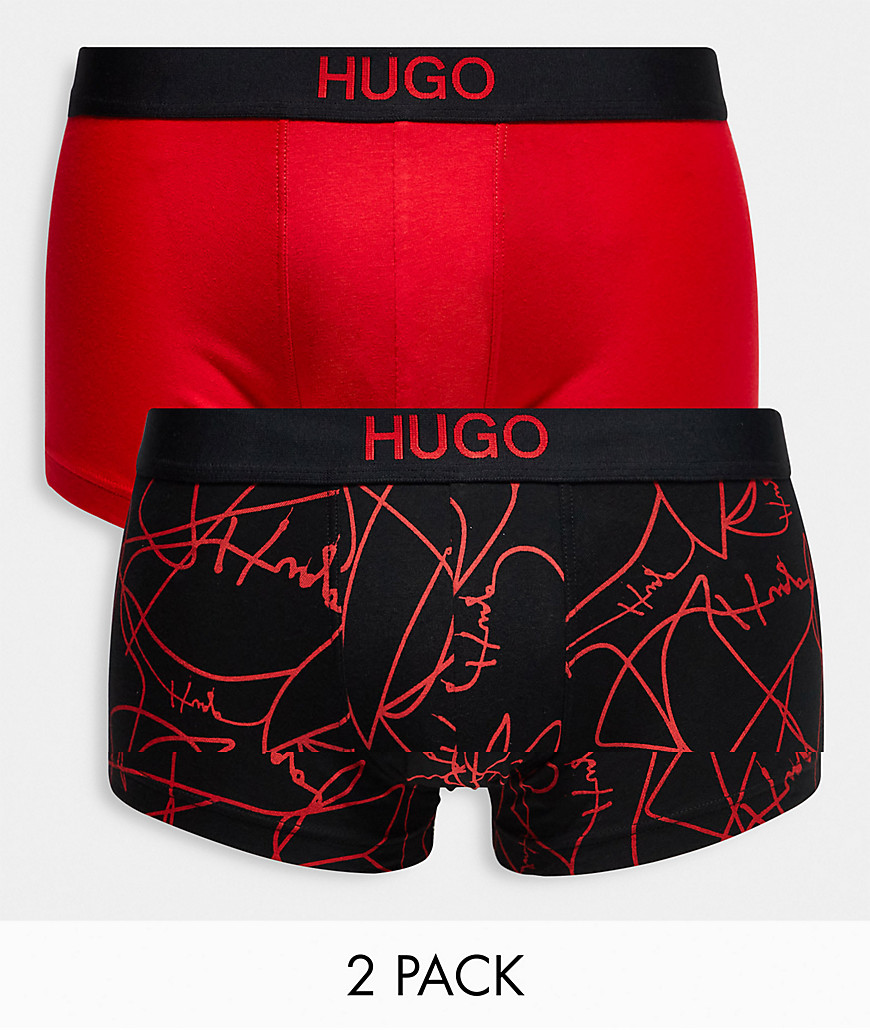 HUGO Bodywear HUGO brother 2 pack trunks in black