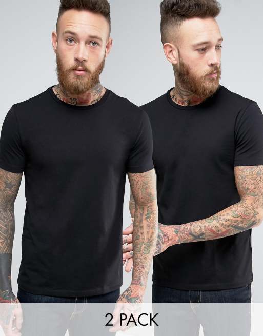 HUGO by Hugo Boss 2 Pack T Shirt Black