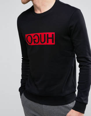 hugo reverse logo sweatshirt