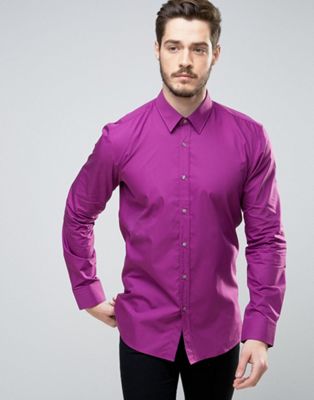 hugo boss purple shirt