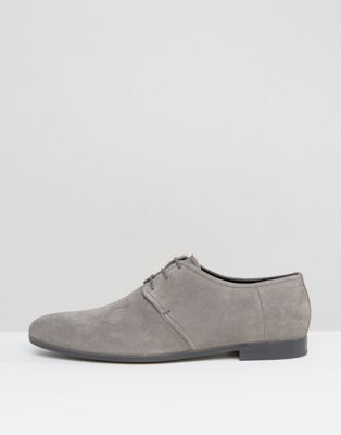 hugo boss grey suede shoes