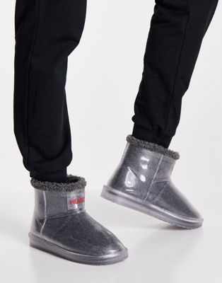 HUGO Cozy low ankle boots in light grey