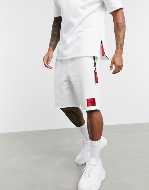 HUGO Dactus jersey shorts in white