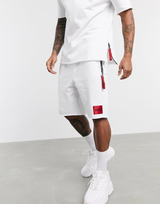 HUGO sweat shorts two piece in white ASOS