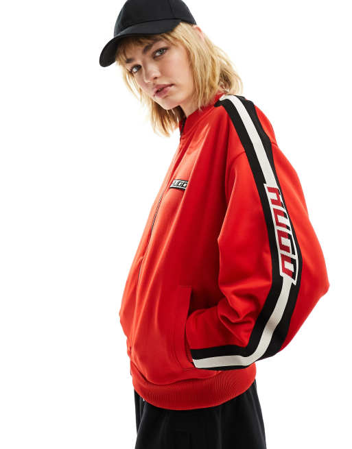 HUGO - Dagonia - Veste de survêtement à logo - Rouge 