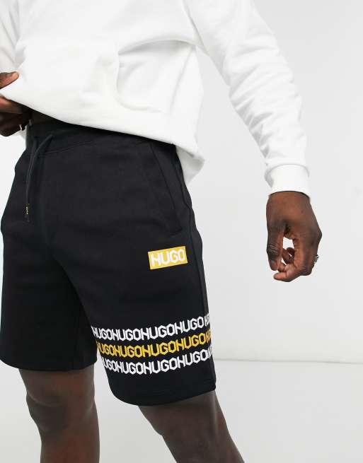 HUGO Dakumi jersey shorts in black