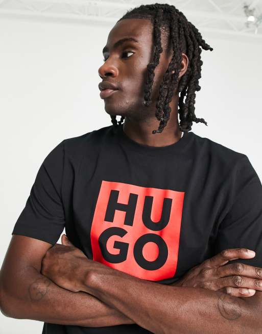 Hugo Daltor logo t-shirt in black | ASOS