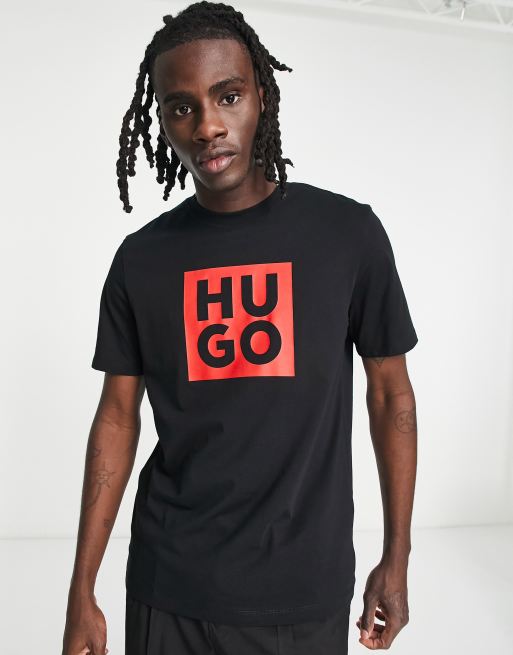 Hugo Daltor logo t shirt in black