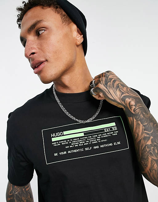 T-Shirts & Vests Hugo Danford t-shirt in black 