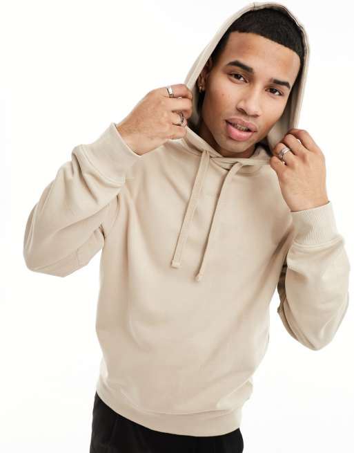 HUGO - Dapo - Ruimvallende hoodie in beige