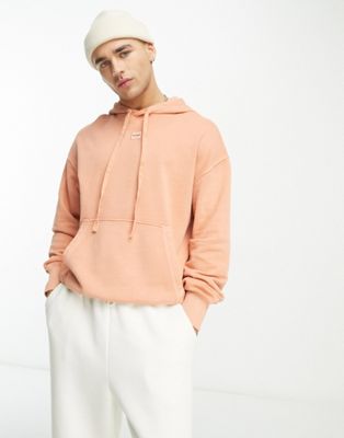 HUGO Darez relaxed fit hoodie in washed orange