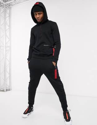 black overhead hoodie