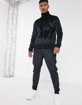 hugo velour tracksuit