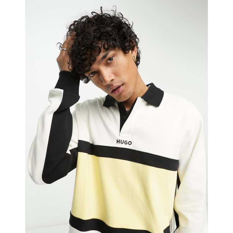 Black and white hugo boss cheap polo