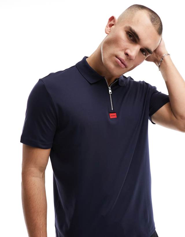 Hugo Red - HUGO Deresom241 polo shirt in navy