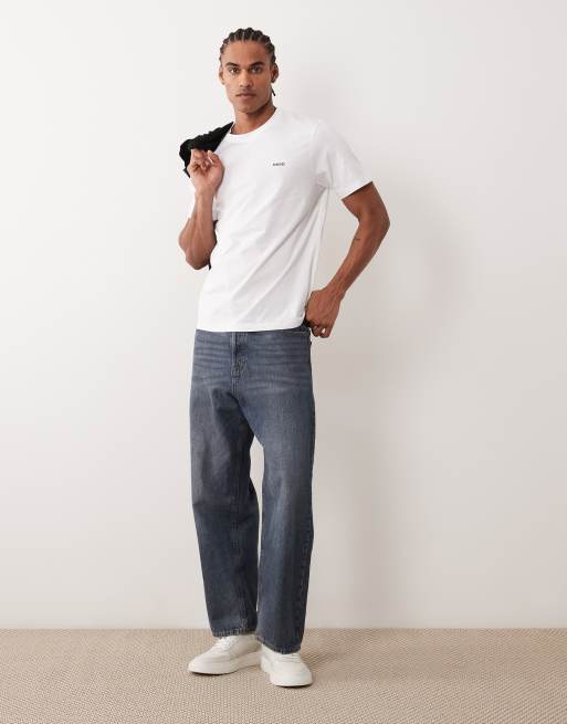 Hugo - Dero - T-shirt avec petit logo - Blanc , 3 de 5