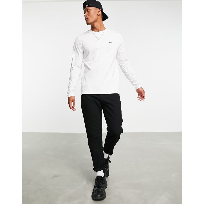 XpXeu Designer HUGO - Derol212 - T-Shirt a maniche lunghe bianca