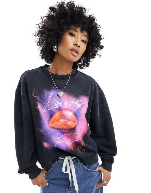 HUGO - Deroxina - Grå syrevasket sweatshirt i afslappet pasform 