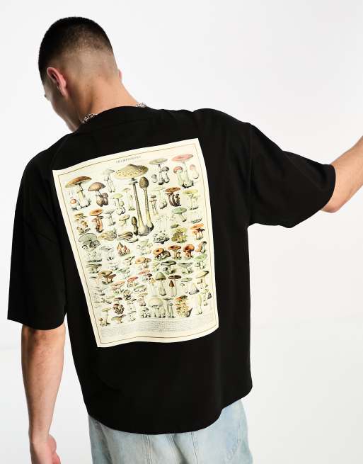 Hugo Deskide – Svart t-shirt i oversize-modell med tryck baktill