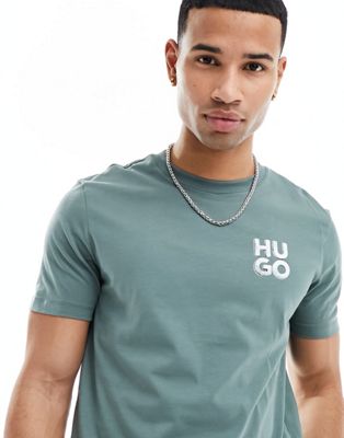 HUGO Detzington241 t-shirt in green - ASOS Price Checker