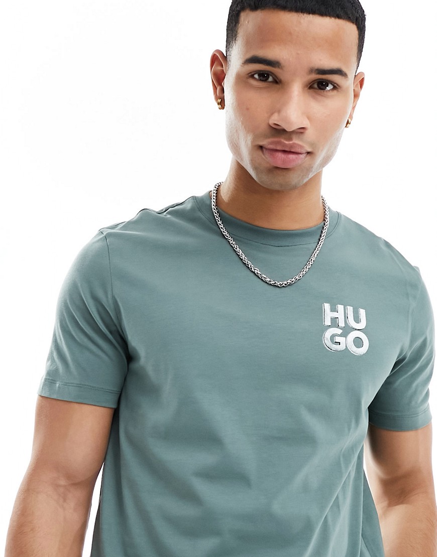 HUGO Detzington241 t-shirt in green