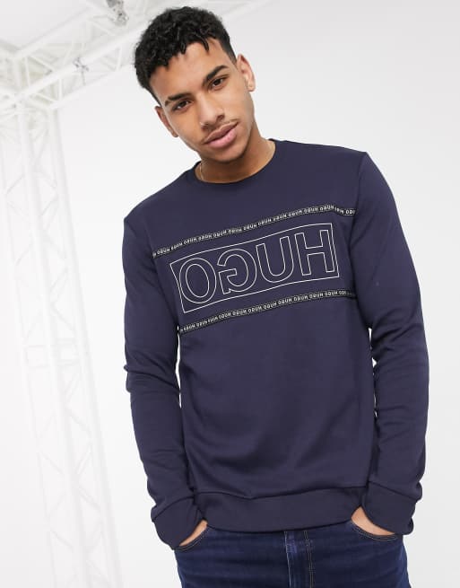 HUGO Dicago logo crew neck sweatshirt ASOS