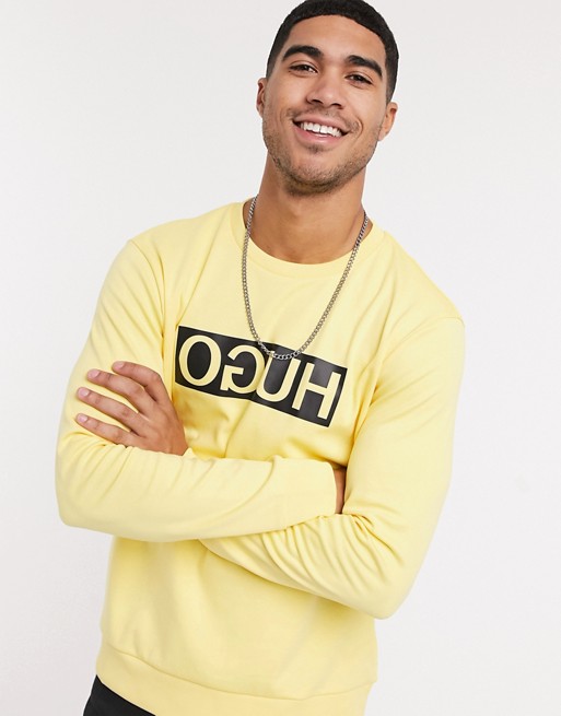 HUGO Dicago regular fit sweatshirt with reversed logo print