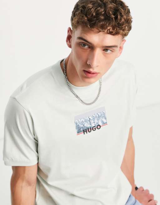 Hugo - Dilliam - T-shirt à imprimé robot - Vert