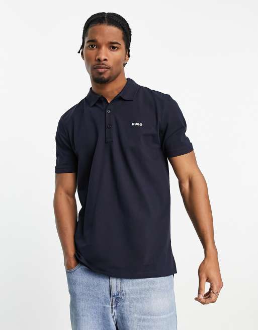 HUGO – Dinos – Polohemd in Marineblau , 4 von 4