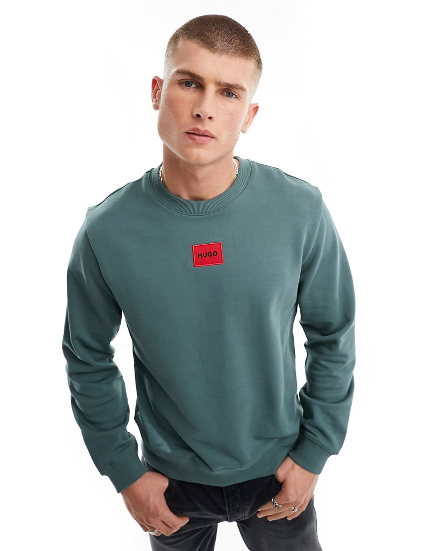 HUGO Diragol212 logo sweatshirt in green