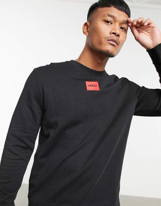 HUGO Diragol212 sweatshirt in black, 3 of 4