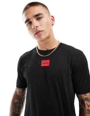 Hugo Diragolino box logo t-shirt in black