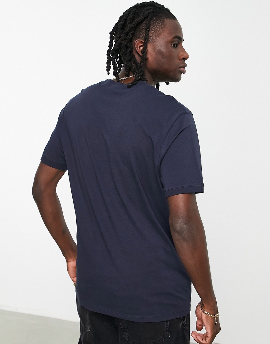 Diragolino - T-shirt blu navy con riquadro con logo - HUGO T-shirt donna  - immagine3