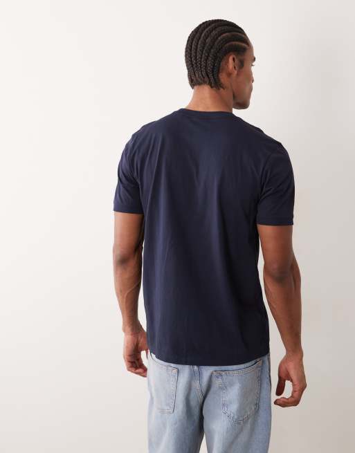 Hugo - Diragolino - T-shirt blu navy con riquadro con logo  , 5 di 5