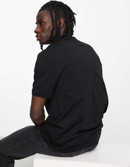 Hugo - Diragolino - T-shirt met vierkant logo in zwart  , 3 van 4