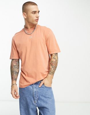 HUGO Direzzi relaxed fit t-shirt in washed orange