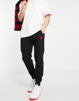 Hugo Doak box logo sweatpants in black | ASOS