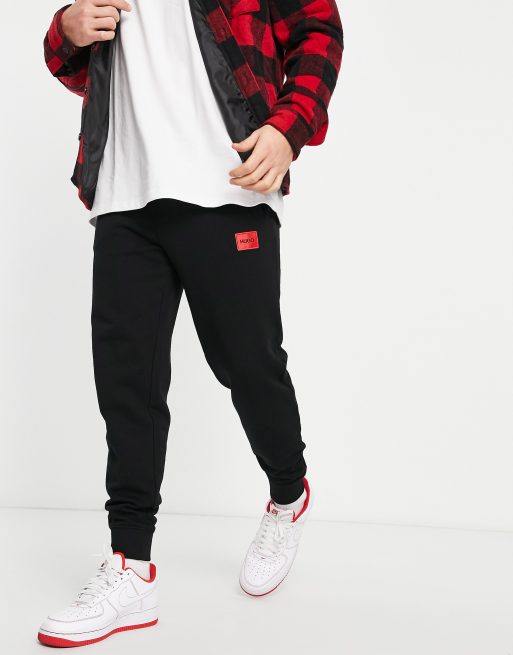 Hugo Doak box logo sweatpants in black | ASOS