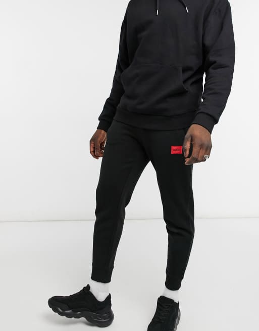 Hugo Doak box logo sweatpants in black | ASOS