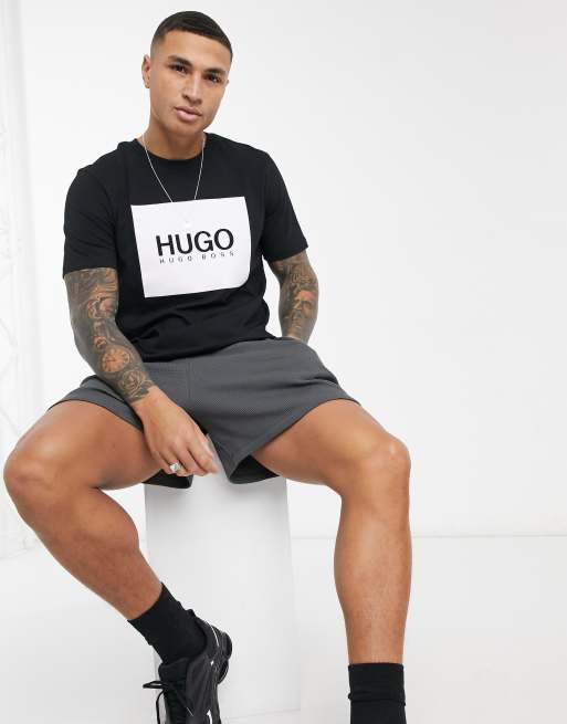 HUGO Dolive box logo t-shirt in black