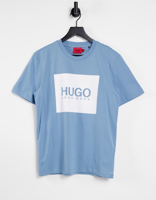 HUGO Dolive box logo t-shirt in blue