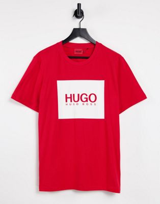 HUGO Dolive box logo t-shirt in red
